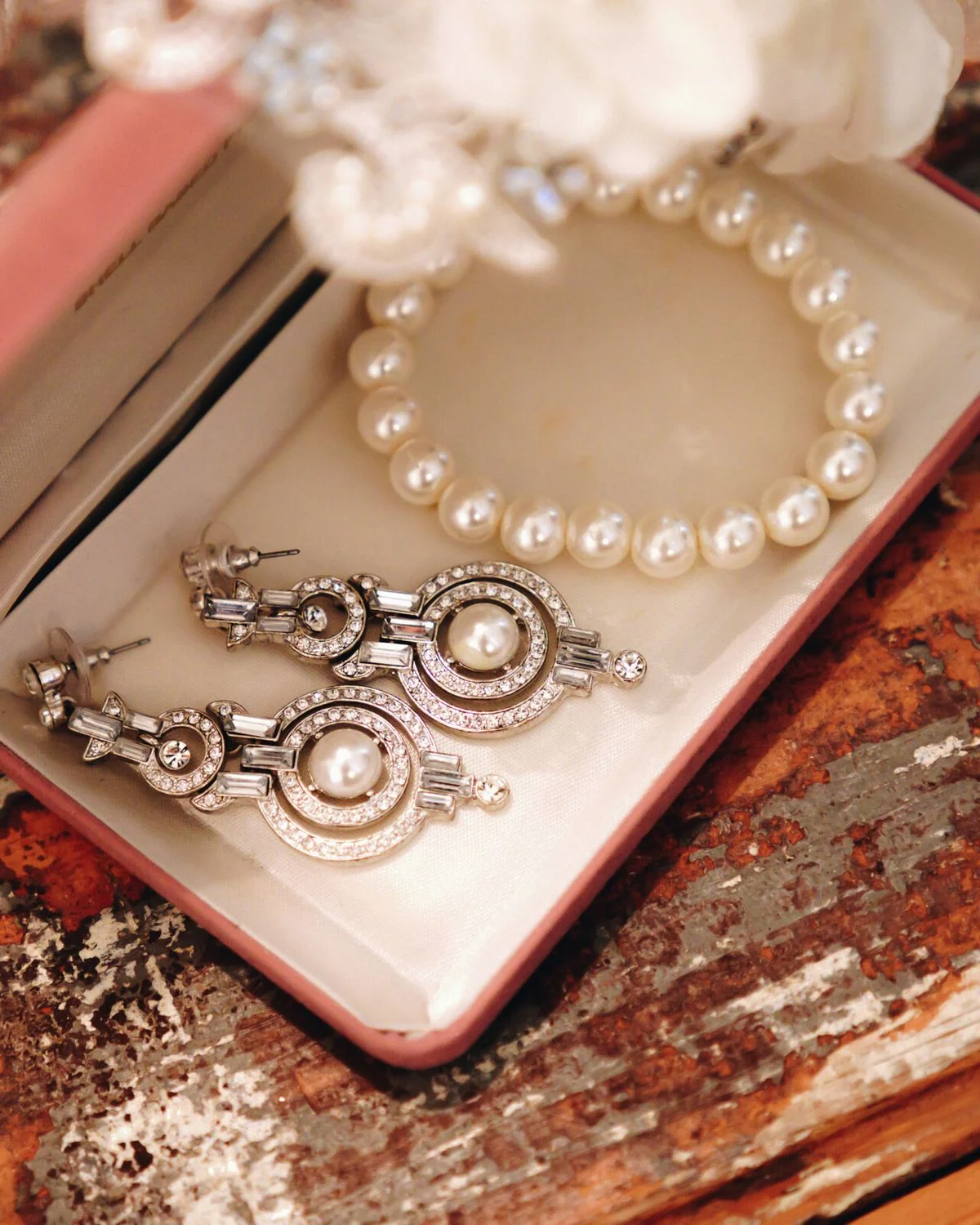 Pearl Drop Earrings & Necklace Set